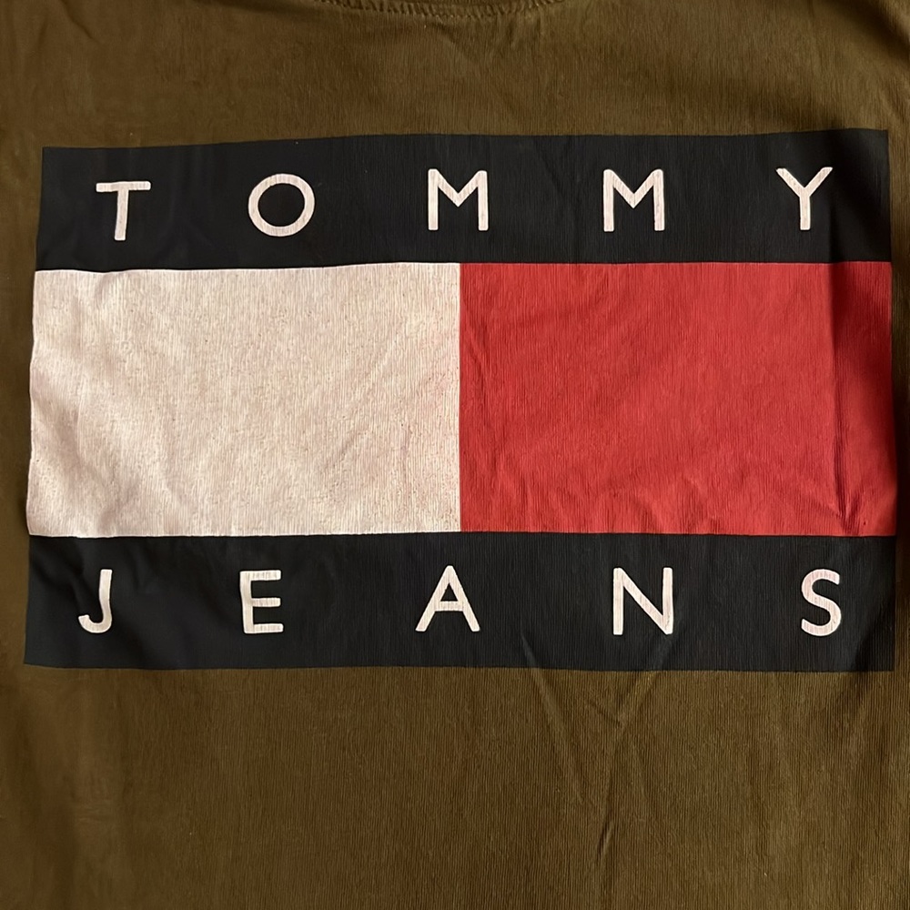 Green Tommy Jeans crop top